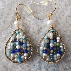 Multicolor Pearl Earrings